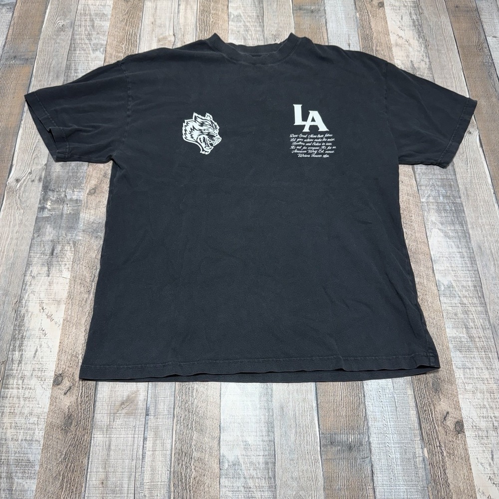 Darc Sport Wolves T Shirt Mens Medium Black Limited 562/1000 Oversized Graphic